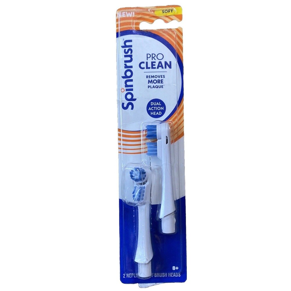Arm & Hammer Spinbrush Pro Clean Sonic 2 Replacement Brush Heads Soft Bristles
